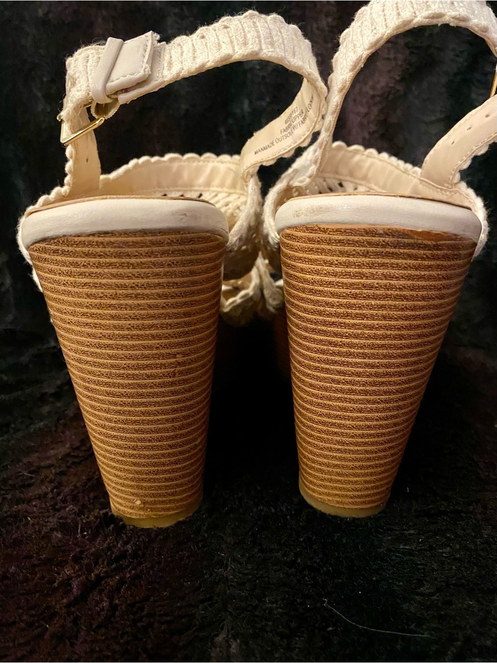 Torrid Cream Crochet Wedge Platform Sandals - Size 10WW - Worn Once! - Picture 5 of 12